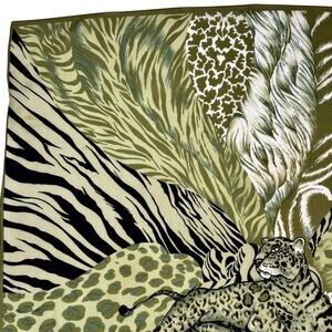 Vintage 1980s Leopard Print Square Scarf Large 31" Animal Print Brown Tan Bold